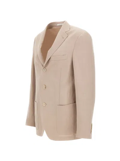 Eleventy Buttoned Patch-pockets Blazer In Metallic