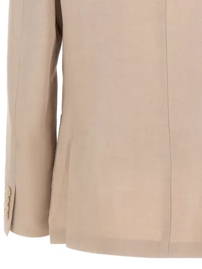 Eleventy Buttoned Patch-pockets Blazer In Metallic