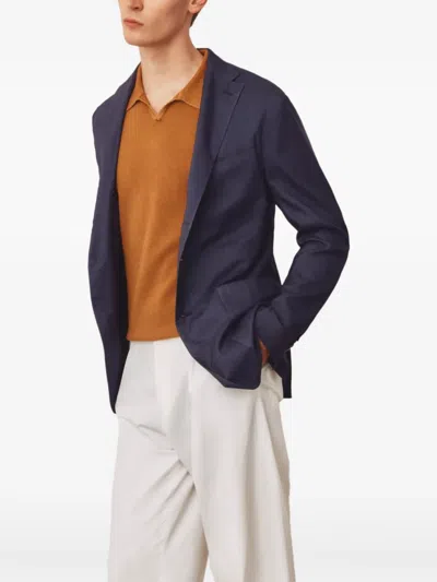 Boglioli Buttoned Blazer In Blue