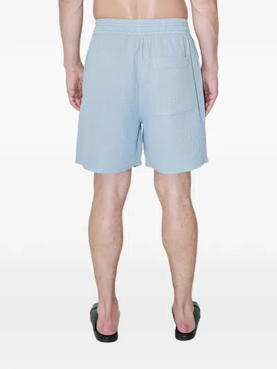 True Tribe Drawstring Textured Shorts In Blue