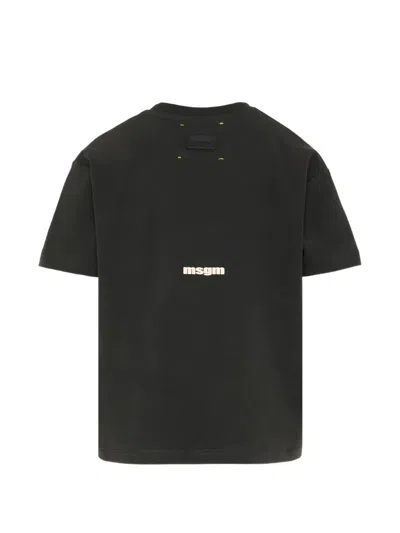 Msgm Logo T-shirt In Black