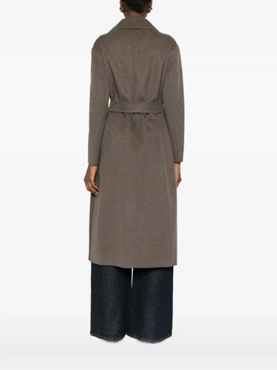 S Max Mara 벨트 코트 In Brown