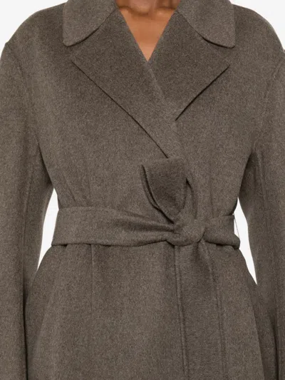 S Max Mara 벨트 코트 In Brown