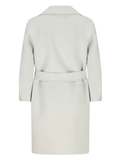 S Max Mara 벨트 코트 In Gray