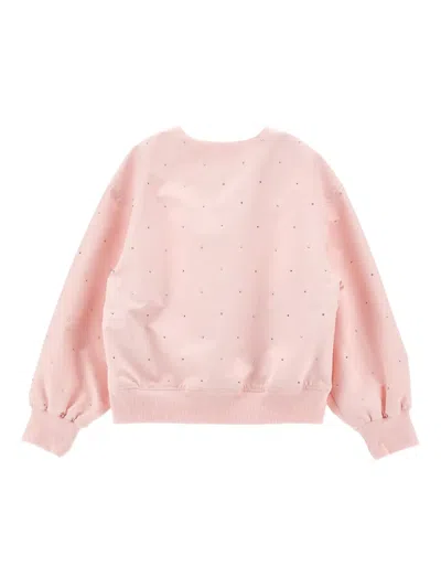 Monnalisa Zip Embellished Jacket In Multi