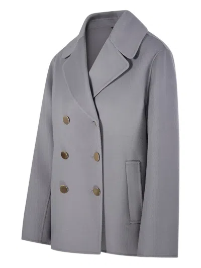 's Max Mara Buttoned Coat In Gray