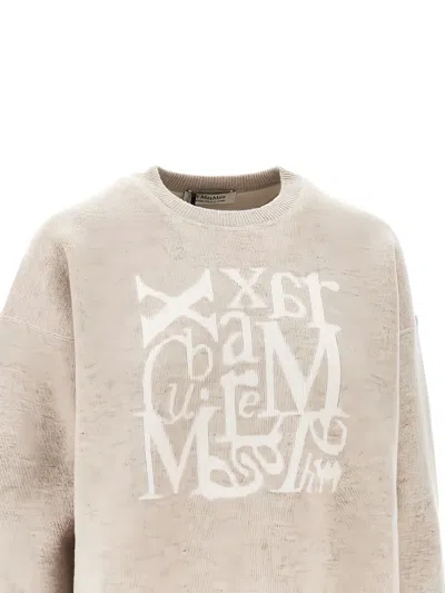 's Max Mara Wool And Cashmere Pullover With Logo In Neutral