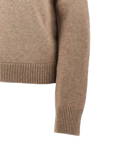 S Max Mara 골지 스웨터 In Brown