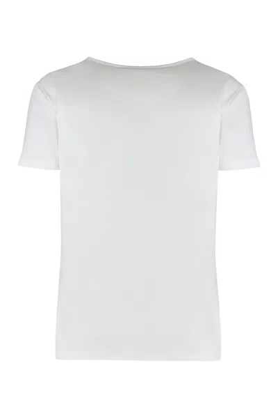 Max Mara White Cotton T-shirt In White