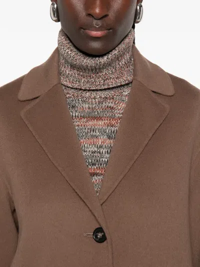 's Max Mara Max Mara S Brown Doublewool Singlebreasted Jacket In Brown