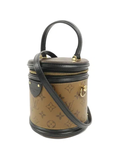 Louis Vuitton 칸 모노그램 리버스 캔버스 버킷 백 In 브라운
