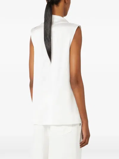 's Max Mara Drape Sleeveless Blouse In White