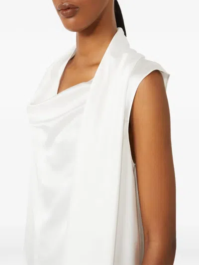 's Max Mara Drape Sleeveless Blouse In White