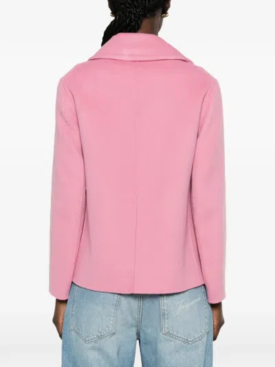 S Max Mara Button-fastening Notched-lapel Jacket In Pink