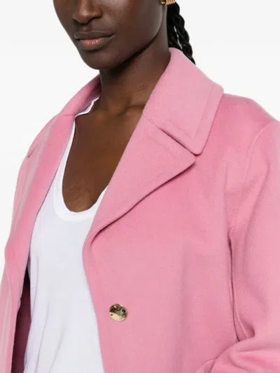 S Max Mara Button-fastening Notched-lapel Jacket In Pink