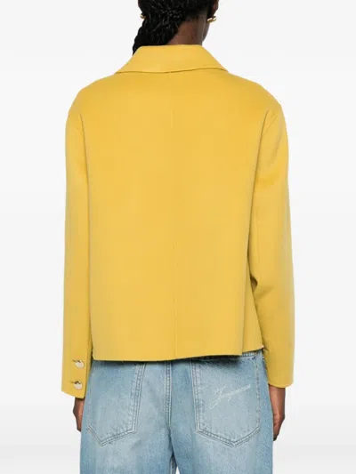 S Max Mara Button-up Chest-pocket Jacket In Gold