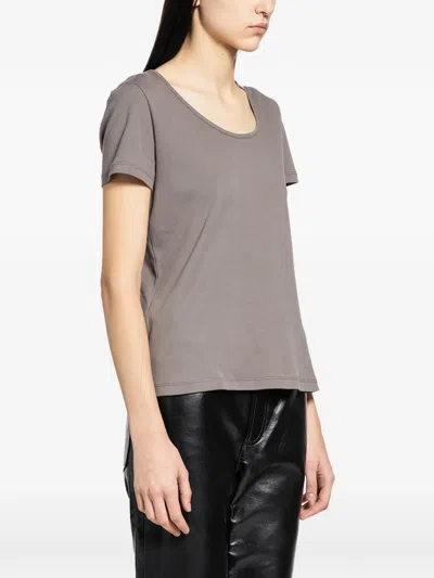 S Max Mara 브로드클로스 울 티셔츠 In Brown