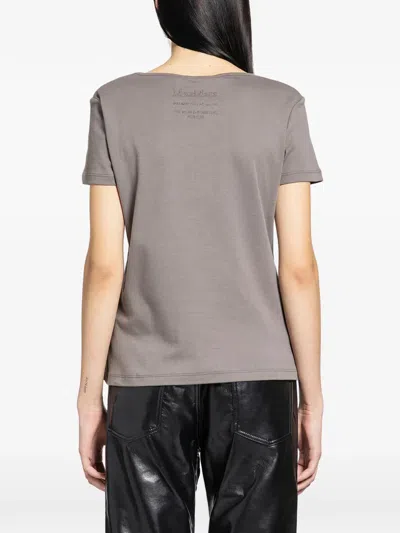 S Max Mara 브로드클로스 울 티셔츠 In Brown