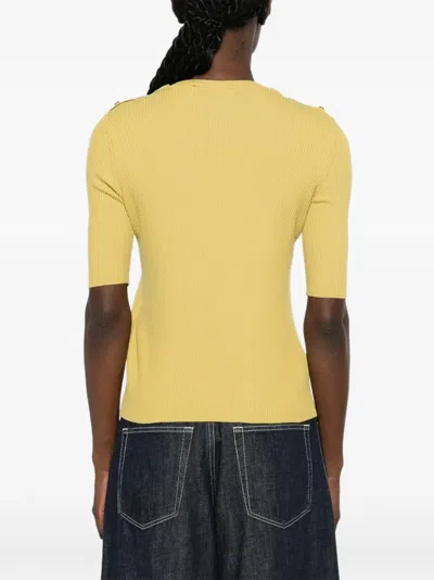 S Max Mara 리비에라 티셔츠 In Yellow