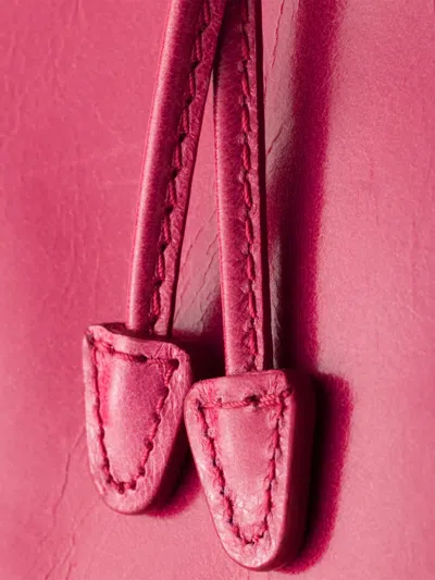 Prada Enamelled Triangle Leather Wallet In Pink