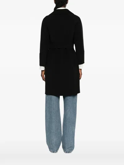 's Max Mara Arona Belted Notch-lapel Coat In Black