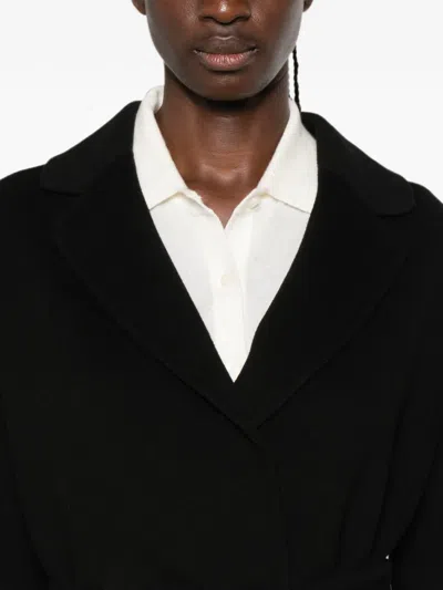 's Max Mara Arona Belted Notch-lapel Coat In Black