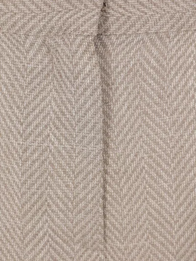 Dusan 헤링본 패턴 팬츠 In Gray