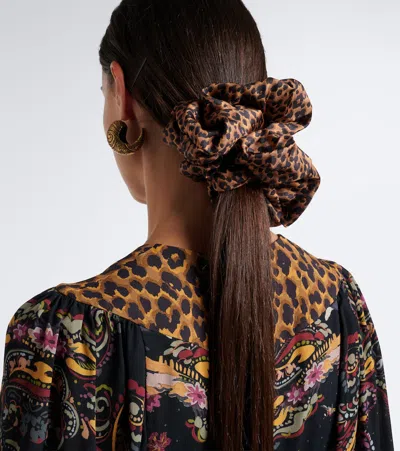Etro Leopard-print Scrunchie In Sand