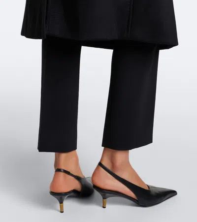 Max Mara Wool Wrap Coat In Black