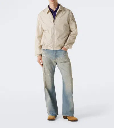Acne Studios Logo Technical Jacket In Sand