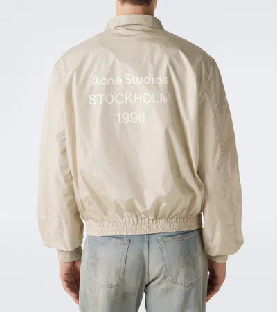 Acne Studios Logo Technical Jacket In Sand