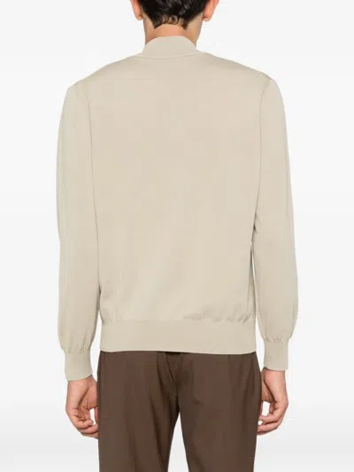 Canali 집업 니트 가디건 In Neutral