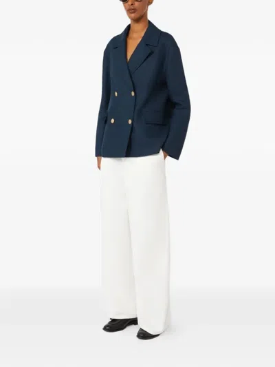 's Max Mara Double-breasted Blazer In Blue