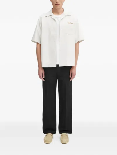 Visvim 키시 Sp 포켓 자수 셔츠 In White