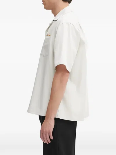 Visvim 키시 Sp 포켓 자수 셔츠 In White