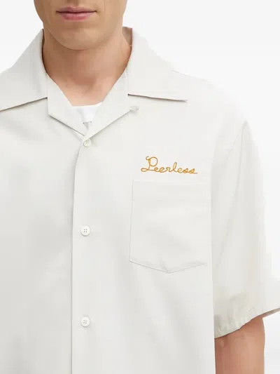 Visvim 키시 Sp 포켓 자수 셔츠 In White
