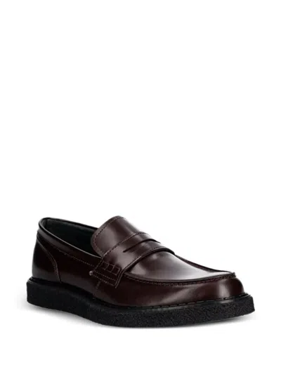 Fred Perry 패널 페니 로퍼 In Brown
