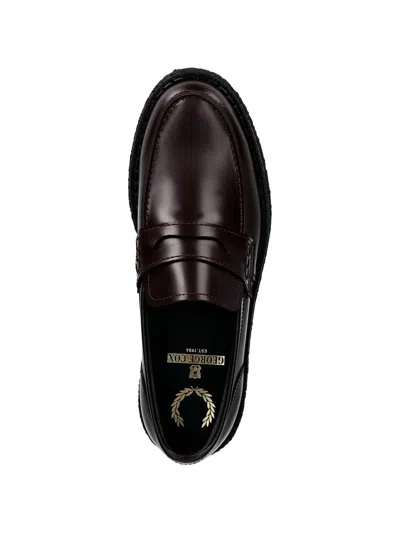 Fred Perry 패널 페니 로퍼 In Brown