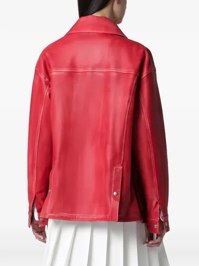 Halfboy Long Sleeve Collared Coat Front Pockets In White