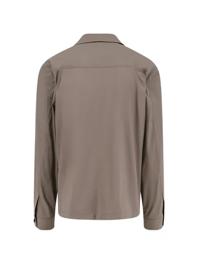 Corneliani Water-repellent Techwool Overshirt In Brown