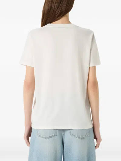 Blumarine 버터플라이 프린트 티셔츠 In White