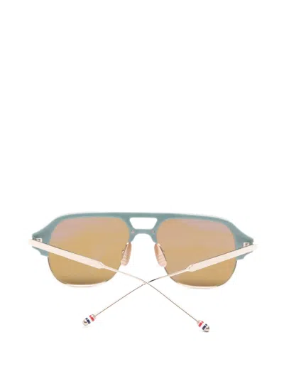 Thom Browne 파일럿 프레임 선글라스 In Gray
