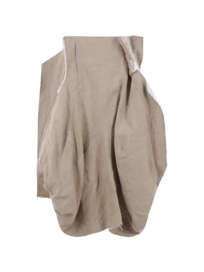 Comme Des Garçons Asymmetric-hem Skirt In Neutral