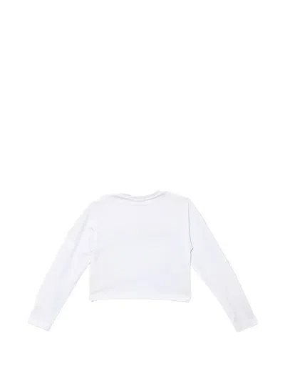 Pinko 하트 긴소매 티셔츠 In White