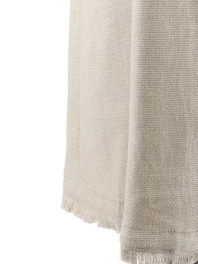 's Max Mara 프린지 A라인 미디 스커트 In Neutral