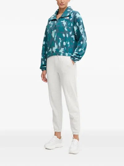 The North Face Half-zip Patterned Sweatshirt In Blue