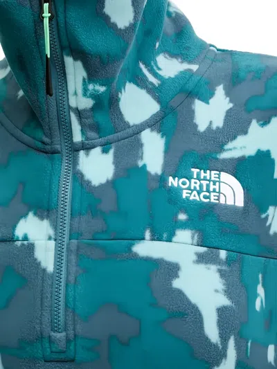 The North Face Half-zip Patterned Sweatshirt In Blue
