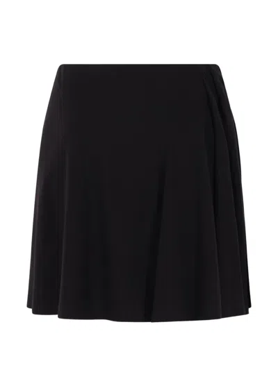 Petra 드레이프 디자인 미니 스커트 In Black