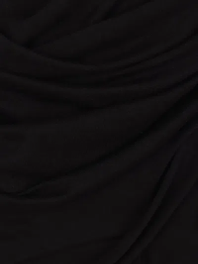 Petra 드레이프 디자인 미니 스커트 In Black