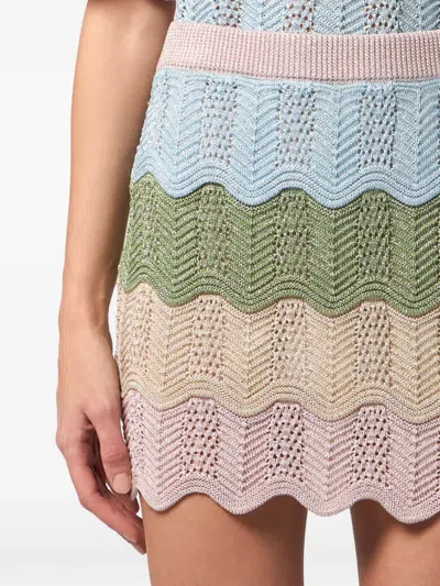 Philipp Plein Mini Wave Skirt In Multi